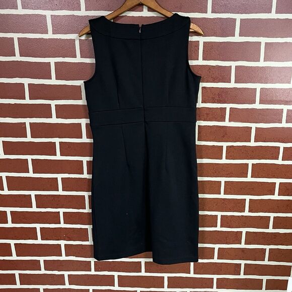 Ann Taylor Loft Classic Black Sheath Sleeveless LBD Timeless Size 6 - Picture 4 of 6
